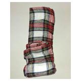 EMEMA Christmas Red and White Tartan Plaid Throw Pillow Covers 18x18 Inch Decorative Scottish Farmhouse Retro Classic Square Cushion Cases for Decor Sofa Couch Winter Holiday Set of 2