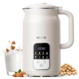 GDOR 35oz Nut Milk Maker, 9-in-1 Plant Milk Machine for Homemade Almond/Oat/Soy, Juice & Smoothie, Blender with 12 Stainless Steel Blades, Keep Warm, 12H Delay, Boil Water and Self-Cleaning