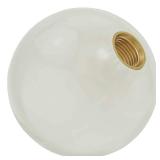 Thruifo Ball Style Gear Car Shifter Handle, Blue Luminous in Dark, MT Shifting Stick Lever Shift Knob Fit Most Automatic Manual Transmissions, White