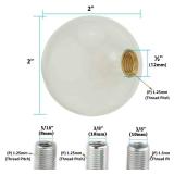 Thruifo Ball Style Gear Car Shifter Handle, Blue Luminous in Dark, MT Shifting Stick Lever Shift Knob Fit Most Automatic Manual Transmissions, White