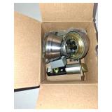 Kwikset Gatelatch Deadbolt Lock, Satin Chrome Round Keyed on Exterior and Interior Front Entry Door, Pick Resistant SmartKey Rekey Security, Double Cylinder Dead Bolt