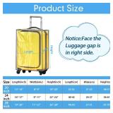 Sadnyy 3 Pieces Clear Luggage Cover PVC Suitcase Luggage Protector Waterproof Cover(Gray Border,Regular Style)