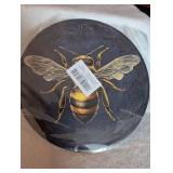 Bee Decorative Metal Sign - 8 in