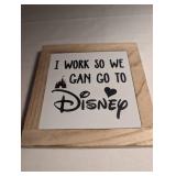 Disney Motivation Wood Frame Sign - 5.9x5.9 in