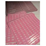 Pink Metal Business Hours Sign with Time Strips