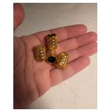 Gold American Flag Tire Valve Stem Caps Set of 4