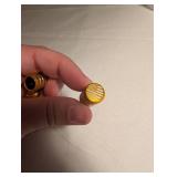 Gold American Flag Tire Valve Stem Caps Set of 4