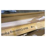 Art3d 4-Pack Glue-On Fine Bar Wainscoting Panel for Interior Wall Decor - 104 x 12 Inch Polystyrene Ultralight Slim Slat Wall Panels for Living Room Bedroom, Rosewood - Retail: $129