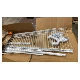 2-4 Ft. Expandable Closet Organizer System Kit, White Custom Metal Wire Shelving, Organization and Storage Shelves Wall Mounted with Hanging Rods - Retail: $0