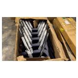 Factory Direct Partners 10368-NV 16\" School Stack Chair, Stacking Student Seat with Chromed Steel Legs and Nylon Swivel Glides for in-Home Learning or Classroom - Navy (6-Pack) - Retail: $0