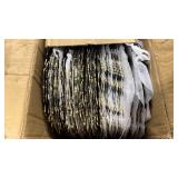 100 Set Reef Charger Plate Set Bulk 13 Plastic Charger Plates Ruffled Rim with Paper Napkins Guest Towels for Table Setting Wedding Party (Gold) - Retail: $0