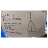 Kira Home Caldwell 22  Farmhouse Pendant Light  Fish Bowl Style Pendant Chandelier  Refined Open Design | Perfect for - Retail: $116