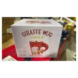 infloatables Giraffe Mug with Coaster Set - Giraffe Coffee Mug - Giraffe Ceramic Mug with What