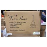 Kira Home Caldwell 22  Farmhouse Pendant Light  Fish Bowl Style Pendant Chandelier  Refined Open Design | Perfect for - Retail: $116