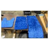 JOYART Bathroom Rugs Sets 3 Pieces,Cobblestone Memory Foam Bath Mat Set,Toilet Mats,Non-Slip Absorbentb Rugs,Machine Washable,Dry Toilet Mat Sets for Bathroom Floor-Royal Blue - Retail: $0