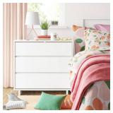 Modern 3 Drawer Dorm Dresser White - Room Essentialsâ¢: Laminated, CARB Certified, Includes Anti-Tip Hardware - Retail: $162