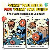 Odd Pieces Jigsaw Puzzles 1000 Pieces with Storytelling Comics, for Women, White Elephant, Mystery Puzzle for Adults & Kids - 19.7