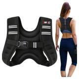 TB3C Weighted Vest Woman, 8 LB Womens Weight Vest for Walking, Strength Training Weight Vests for Men, Reflective Stripe Fitness Vest for Workout Running Jogging - Retail: $13