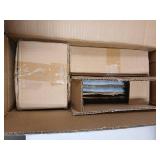 Famiware Dinnerware Sets for 4, Ocean Square 12-Piece Kitchen Plates and Bowls Sets, Reactive Glaze, Microwave and Dishwasher Safe, Scratch Resistant, Blue - Retail: $73