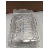 P&P CHEF 16" Roaster Roasting Pan with Baking Rack and V-shaped Rack, Stainless Steel Rectangular Lasagna Pan with Handles for Turkey Chicken, Healthy & Dishwasher Safe, 3 Pieces, Silver - Retail: $50