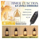 Soilsiu Candle Warmer Lamp with Timer, Electric Black Candle Warming Light for Bedroom, Dimmable Wax Melts Warmer for Home Decor Beside Lamp Gifts for Women (2 Bulbs Included) - Retail: $16