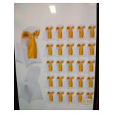 Folding Chair Covers White with Golden Chair Sashes Bows 50 Each - Retail: $73
