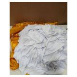 Folding Chair Covers White with Golden Chair Sashes Bows 50 Each - Retail: $73