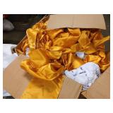 Folding Chair Covers White with Golden Chair Sashes Bows 50 Each - Retail: $73