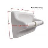 Tenedos Glazed Ceramic Bathroom Toilet Paper Holder Accessory White Wall Mount Durable Classic Design Not for Flat Surface Installation - Retail: $48