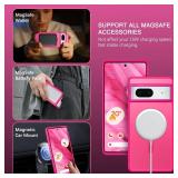 BENTOBEN for Google Pixel 7 Case [Compatible with Magsafe] Translucent Matte Magnetic Pixel 7 Case Magsafe Slim Thin Shockproof Women Men Protective Phone Cases Cover for Google Pixel 7 6.4", Hot Pink