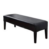 Tookie PU Leather Soft Stretch Dining Bench Cover, Waterproof Elastic Removable Seat Cushion Slipcover for Kitchen Dining Bench Seat Protector (Black) - Retail: $16