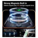 TORRAS Magnetic Ostand for iPhone 15 Pro Max Case, [Military Grade Drop Tested][Compatible with MagSafe][Build in Kickstand] Translucent Hard Back Anti-Fingerprint 6.7" 2023, Natural Titanium Grey - R