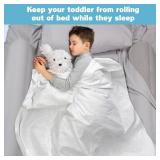 USHMA 2Pack Travel Bed Rails for Toddlers | Non-Slip Soft Flocking Portable Inflatable Bed Rails for Toddlers | Travel Toddler Bed Rail for Full, Queen, King Size Beds | Portable Bed Rail for Travel -