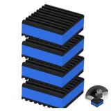 phepetroll 4 Pack Anti Vibration Pads for Washing Machine 2"x2"x7/8", Sound Isolation Vibrating Pad Ribbed Rubber Damping Mat EVA Center for Air Compressors, Conditioner, Treadmill, HVAC Washer Dryer 