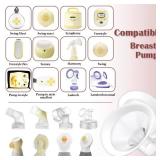 2pcs 15mm Soft Rim Flanges with 106 Degree Wider Opening Angle for Medela Breast Pump, PersonalFit, Freestyle, Maxflow, Freestyle Flex Swing Maxi Connector,Lansinoh Signature Pro - Retail: $15