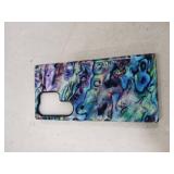 Compatible with Samsung Galaxy S23 Ultra Case - Dual-Layer Protection, Hard Shell with Silicone Interior,Slim Scratch Resistant Shockproof for Woman Men - Blue Abalone Mollusk Shell Patten - Retail: $