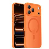 Symcele Designed for iPhone 17 Pro Case, Compatible with MagSafe, [Camera Protection] [15FT Military Drop Protection] Shockproof Translucent Matte Anti-Slip Phone Case, 6.3", Cosmic Orange - Retail: $