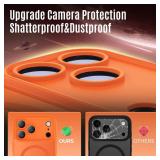 Symcele Designed for iPhone 17 Pro Case, Compatible with MagSafe, [Camera Protection] [15FT Military Drop Protection] Shockproof Translucent Matte Anti-Slip Phone Case, 6.3", Cosmic Orange - Retail: $