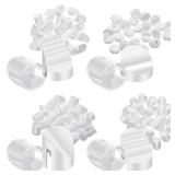 Newtay 100 Pcs Entry Door Plugs 1/4 x 5/16 and 3/8 x 5/16 Diameter Door Frame, Variety Pack White Screw Hole Plugs - Retail: $16