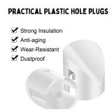 Newtay 100 Pcs Entry Door Plugs 1/4 x 5/16 and 3/8 x 5/16 Diameter Door Frame, Variety Pack White Screw Hole Plugs - Retail: $16