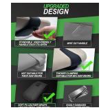 Teoenix Sunglass Holder for Car, 2 Pack Car Sunglass Holder Visor Clip Magnetic Leather Sun Glasses Eyeglass Hanger, Fit for Different Size Eyeglasses, Carbon Fiber Black/Red - Retail: $10