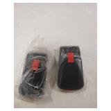 Teoenix Sunglass Holder for Car, 2 Pack Car Sunglass Holder Visor Clip Magnetic Leather Sun Glasses Eyeglass Hanger, Fit for Different Size Eyeglasses, Carbon Fiber Black/Red - Retail: $10