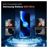 AACL 3-Pack for Samsung Galaxy S25 Ultra Screen Protector Tempered Glass, 9H Glass for S25 Ultra Screen Protector 5G, [Fast Alignment Tool] [Bubble Free] [6.9 Inch] - Retail: $14