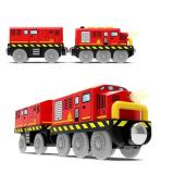 Train Toys Battery Operated Locomotive Trains for Wooden Track, Motorized Train for Toddlers with Magnetic Connection, Compatible with Thomas, Brio, Chuggington, Melissa and Doug - Retail: $14