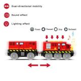 Train Toys Battery Operated Locomotive Trains for Wooden Track, Motorized Train for Toddlers with Magnetic Connection, Compatible with Thomas, Brio, Chuggington, Melissa and Doug - Retail: $14