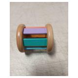 Montessori-Inspired Wooden Rolling Bell Rattle, Tummy Time Toy for Infants - Retail: $12