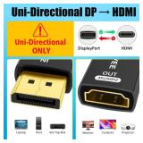 AGVEE 1 Pack Display Port to HDMI 4K@60HZ Adapter, Alloy Shell DP Displayport PC to HDMI Display Coulper Converter, Backward Compatibile with 4K@30HZ 1080P@120HZ Full HDTV, Uni-Directional, Black - Re