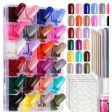 FANDAMEI 24 Colors Press on Nails Square, 24 Packs 576PCS Press on Nails Medium Glossy, Lightweight Natural Fake Nails Full Cover, False Nails with Glue, Short Square Acrylic - Retail: $10