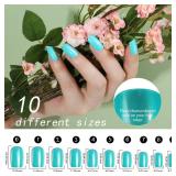 FANDAMEI 24 Colors Press on Nails Square, 24 Packs 576PCS Press on Nails Medium Glossy, Lightweight Natural Fake Nails Full Cover, False Nails with Glue, Short Square Acrylic - Retail: $10