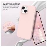 BENTOBEN for iPhone 14 Plus Case, iPhone 14 Plus Phone Case, Women Men Slim Fit Liquid Silicone Soft Gel Rubber Anti-Scratch Shockproof Phone Cover with Microfiber Lining for iPhone 14 Plus 6.7", Pink